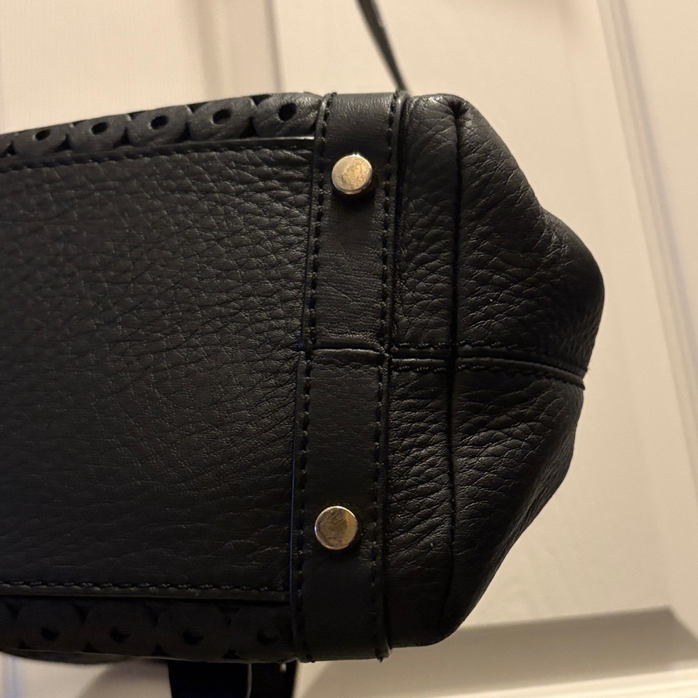 Kate Spade Black Mercer Isle Sloane Leather Satchel Crossbody Bag - Picture 13 of 14